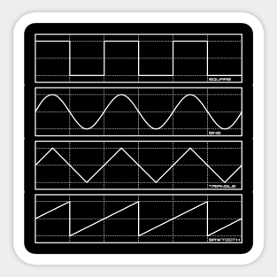 Synthesizer Waveform Chart Sticker